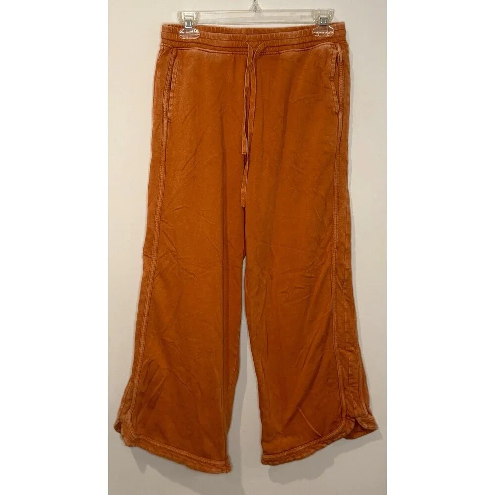 Three Bird Nest So Comfy Wide Leg Pants Faded Orange Size S Small EUC!! - Picture 2 of 4